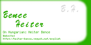 bence heiter business card